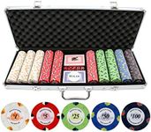 JPC 13.5g 500pc Monaco Casino Clay Poker Chips Set