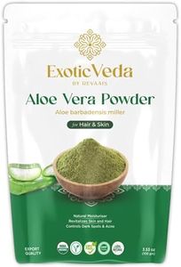 Exotic Veda Pure Aloe Vera Powder - Helps Nourish Scalp, Boost Hair Growth, Aids in Skin Dryness, Cuts, Sunburns, Natural Herbal Supplement for Skin & Hair Care (100g)