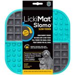 Lickimat Slomo, Dog Slow Feeders Lick Mat, Boredom Anxiety Reducer; Perfect for Food, Treats, Yogurt, or Peanut Butter. Fun Alternative to a Slow Feed Dog Bowl, Turquoise