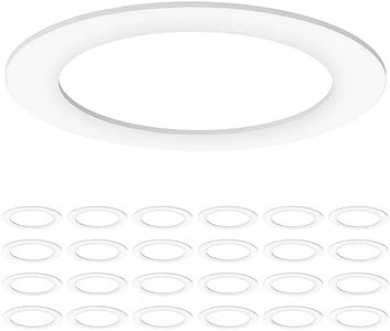 Sunco Lighting 24 Pack Goof Rings for 6 Inch Recessed Lights White Can Light Goof Trim Ring Outer Diameter 8.6-inch Inner Diameter 6.2-inch Durable Plastic Design Matte Finish Flush Mount