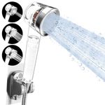 Luxsego Filtered Shower Head with Handheld, High Pressure 3 Spray Modes Showerhead Set Built-in Calcium Sulfite, Water Softener Shower with Filter Beads for Hard Water Remove Chlorine and Improve Skin