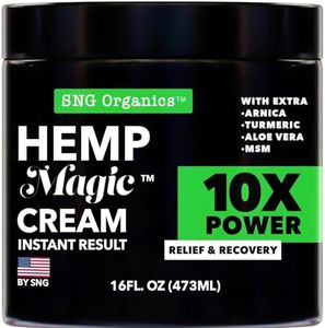 Hemp Cream Maximum Strength (16oz) Hemp Oil & Arnica Cream, Soothes Discomfort on Joint Muscle Shoulder Hip Neck Knee & Back Support. All Natural Relief Cream Made in USA. Instant Menthol Rub