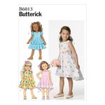 Butterick Patterns 6013CDD Childrens/Girls Dress, Multi-Colour, Multicolor, CDD (2-3-4-5)