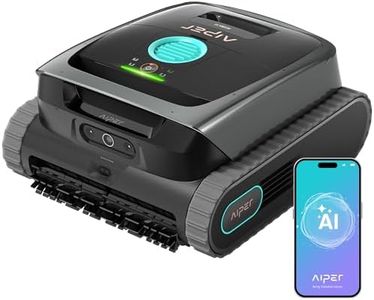 AIPER AI Vision Cordless Pool Robot, Include Wireless Charging Dock, Black
