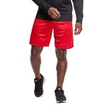 Champion Mens Long Mesh with Pockets Athletic-Shorts, Crimson C Patch Logo, M UK