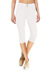 Women's Butt Lift V2 Super Comfy Stretch Denim Capri Q43636SKX White 22