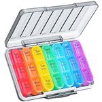 Zoksi Moisture-Proof Pill Organizer 3 Times a Day, Sealed Weekly Pill Box 7 Day, Large Daily Pill Box Organizer, Travel Medicine Organizer, Portable Pill Container with 21 Compartments to Hold Meds