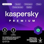 Kaspersky Premium Total Security 2024 | 3 Devices | 2 Years | Anti-Phishing and Firewall | Unlimited VPN | Password Manager | Parental Controls | 24/7 Support | PC/Mac/Mobile | UK Online Code