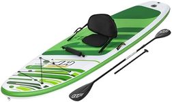 Hydro-Force SUP, Inflatable Stand Up Paddle Board, Complete Set with Kayak Conversion Kit 11.2ft