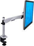 Mount-It! Single Monitor Desk Mount With Gas Spring Arm | Clamp Base | Modular Design For Future Expansion | Premium Aluminum Cast