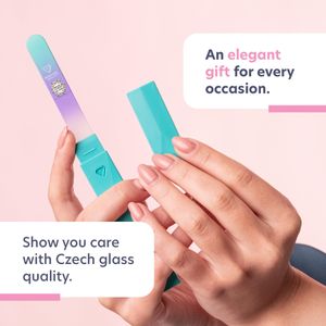 Bona Fide Beauty Czech Glass Nail File – Green Violet, Hardcase