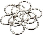 Offimart Book Binder Rings/Metal Round Photo Album Ring/Loose Leaf Ring, Silver 38 mm (Pack of 15)