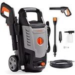 VonHaus Pressure Washer 1600W – Portable Power Washer for Patio, Car, Walls, Fences & More – Jet Wash Comes with Accessories and Attachments – 130 Bar Max Water Pressure, 6.5L Max Water Flow Per Min