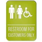 Restrooms for Customer Only Sign Gr
