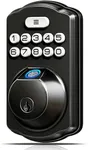 Veise Fingerprint Door Lock, Keyless Entry Door Lock, Electronic Keypad Deadbolt, Biometric Smart Locks for Front Door, Auto Lock, Anti-Peeking Password, Easy Install, Matte Black