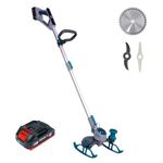 Talionqu Weed Wacker Cordless, 20V 2500mAh Battery Powered Weed Trimmer, Running Time 45~60 Mins, Weighs 5.2lbs, 3 Types Blade, Mini-Mover/Cutter/Edger in 1