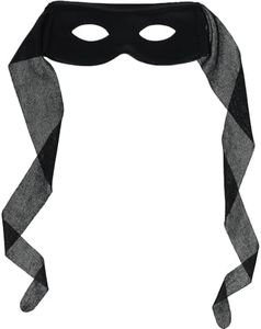 Bandit Mask Costume Accessory - One Size, Black - 1 Pc