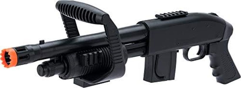 Evike Airsoft - Mossberg Licensed M590 Chainsaw Airsoft Shotgun by Cybergun (Color: Black)