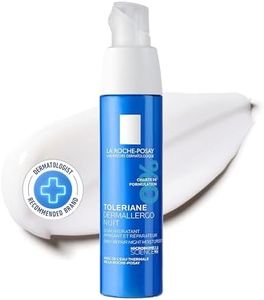 La Roche-Posay Toleriane NIGHT Face cream for Women & Men. Dermallergo Moisturizer for Face, Eyes & Neck. Soothing Ultra Sensitive Skin, Anti-Redness, with Niacinamide & Neurosensine, 40ML