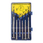 VTECHOLOGY 6Pcs Mini Screwdriver Set, Eyeglass Repair Screwdriver, Precision Repair Tool Kit with 6 Different Size Flathead Ideal for Watch, Jewelers (1 Pack)