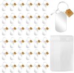 36 Pcs Engravable Metal Keychain Blanks Stainless Steel Blank Key Ring Tags and Packaging Bags Metal Stamping Tags Engravable Key Ring with Hole for DIY Employee Birthday Gift(Cross)