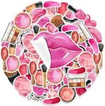 25 PCS Makeup Stickers Pack - Fashionable Beauty Decals for Cosmetic Lovers, Personalizing Items, and Crafting