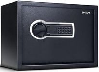 Speedy 34 litres | Digital Locker for Home and Office with 2-Way Access | Password and Emergency Key | Safe Locker for Home with Digital keypad and LED Light | 34 litres (Black)