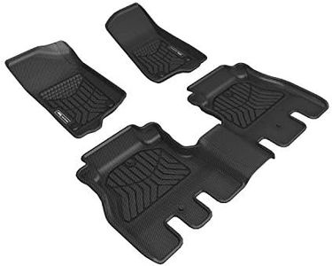 3D MAXpider Custom Fit All-Weather Floor Mat for 2018-2021 Jeep Wrangler JL Unlimited Black MAXTRAC Series