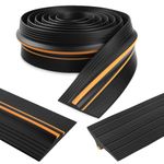 Garage Door Seal Bottom Rubber Weather Stripping Universal Garage Door Threshold Seal Strip Heavy Duty Rubber Draught Excluder Floor Threshold (90mm×12mm×5m, Black)