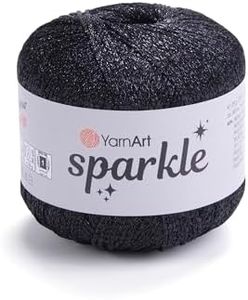 YarnArt Sparkle - Metallic Glitter Yarn, Fine Lightweight Yarn for Crochet & Knitting, Amigurumi, Cardigans, Shawls, Bag Making, Soft Craft Yarn (1360)