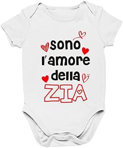 Colorfamily Body Zia - Sono l' Amore della Zia - in Cotone da Neonato
