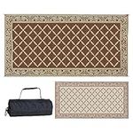 Reversible Mats 119187 Brown/Beige 9'x18' RV Patio Mat