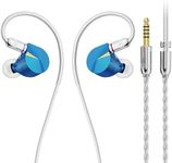 NICEHCK F1 Pro 14.2mm Planar Driver in Ear Monitor HiFi IEM Earphone Wired with N55 Magnet Array 2 um Diaphragm Detachable 2 Pin Silver-Plated OCC Cable for Musician Singer Audiophile(4.4mm)