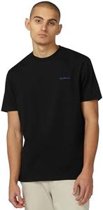 Ben Sherman Men’s Signature Chest Embroidery T-Shirt, Black, Large