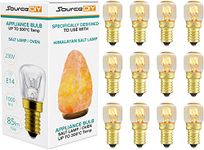 Salt Lamp Bulb 15w E14 (Pack of 12) for Oven <300°C, Fridge, Multipurpose Pygmy Appliance SES Incandescent dimmable Bulbs…