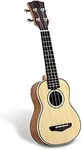 Solid Wood Spruce Soprano Ukulele - Professional Instrument with Spruce Face, Mahogany Neck, Black Walnut Fingerboard & Bridge - Pyle Pro PUKT65