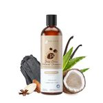 kin+kind Dog Shampoo - Deep Clean, Dirt & Odor Remover w/Activated Charcoal for Dogs, Gentle Formula w/Natural Aloe, Olive Oil & Coconut Oil, Pet Care & Grooming Products, Almond & Vanilla, 12 fl oz