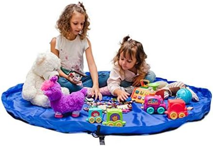 Funky Planet Bolsa de almacenamiento de juguetes para Lego - Bolsas de organizador - Alfombra de juego para niños de 60 pulgadas (150 cm) - Organizador portátil de juguetes para niños