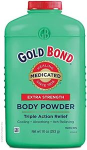 Gold Bond Medicated Extra Strength Powder, 10 Ounce Containers (Pack of 3), Helps Soothe and Relieve Skin Irritations and Itching, Cools, Absorbs Moisture, Deodorizes, Stronger than Gold Bond Original