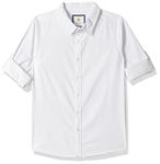 Amazon Brand - Symbol Boy's Regular Shirt (SYMAW22SHR02_White 7-8 Years)