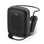 Wireless Bluetooth Voice Amplifier for Teachers – 15W Portable Mini Amplifier with Wireless Microphone Headset, Personal Mic for Classroom, Teaching, Training & Public Speaking – A002