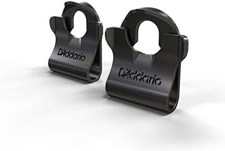 D'Addario Dual-Lock Guitar Strap Lock - Guitar Strap Locks Set - Protect Your Instrument with No Modifications or Hardware - Secures Cables - Easy to Attach - 1 Pair,Black