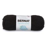 Bernat Handicrafter Cotton Yarn, Solid, 1.7 Ounce, Black Licorice, Single Ball