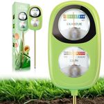 DAQVQ 2-in-1 Soil Moisture Meter, Soil PH Meter, Large Dual-Screen Soil PH Tester & Moisture Meter for Plants Indoor&Outdoor Garden,Lawn,Farm Soil Test Kit-No Battery Needed-Freshgreen