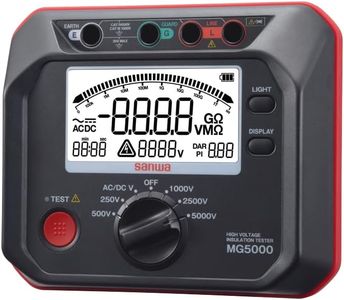 GuliTech Japan Sanwa MG5000 MG1000 MG500 M53 High-Voltage Digital Insulation Resistance Tester 5000V/1000V/500V/500V Display Megohmmeter Electronic Insulation Testers(MG5000)