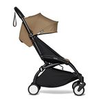 BABYZEN YOYO² Stroller Combo - Lightweight, Compact , Foldable Stroller- Multiple Recline positions, Travel friendly, 5 point harness- Suitable for baby weighing upto 22kgs - Includes Black frame with Toffee seat cushion and matching canopy