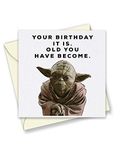 Your Birthday It is Old You Have Become Yoda Birthday Card - Birthday Cards for Him Her - Funny Birthday Card - 150mm x 150mm Square Size - Sustainable Eco Greetings Cards - 5 Pack - T1010