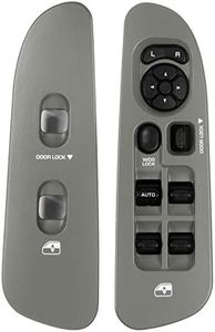 BASIKER Master Power Window Switch and Bezel(Driver Side)& Window Bezel(Passenger Side) Replacements for 2002-2010 Dodge Ram 1500/2500/3500, Grey