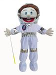 25", Rodayna Astronaut Cosmonaut Spaceman Puppet, Full Body, Ventriloquist Style Puppet,Hand Puppet with Movable Mouth for Kids and Adults