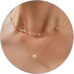 Partm Pearl Necklace for Women Laye